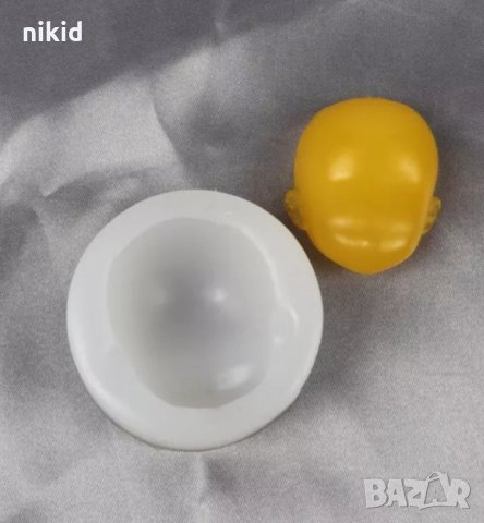 неоформено детско дамско лице силиконов молд форма фондан шоколад гипс украса декор, снимка 2 - Форми - 35829073