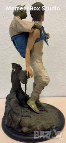 Sideshow Star Wars Luke Skywalker Yoda Premium 1/4 фигура скулптура, снимка 5 - Колекции - 53637386