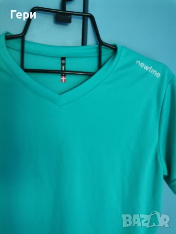 Блузка за спорт в цвят тюркоаз, снимка 2 - Тениски - 41339992