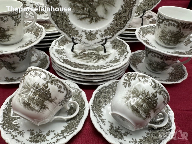 Seltmann Weiden Rheingau Барок- сервиз за хранене и кафе за 6 човека като НОВ