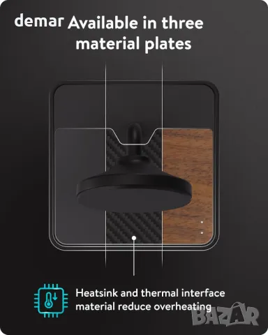 Mous Стойка - безжично зарядно 2 в 1, 15W Qi2, Съвместим с MagSafe, снимка 6 - Безжични зарядни - 48222442