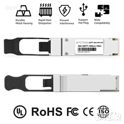 Оптичен модул 40GBASE-SR4 QSFP+ 850 нм, съвместим с Arista QSFP-40 г-SR4, снимка 3 - Други стоки за дома - 56011823