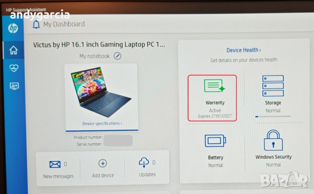 NVidia RTX 4070 8GB/AMD Ryzen 7 8845HS/16GB RAM/1TB SSD NVME/16 IPS 165Hz/HP Victus 16 Gaming геймър, снимка 4 - Лаптопи за игри - 53858589
