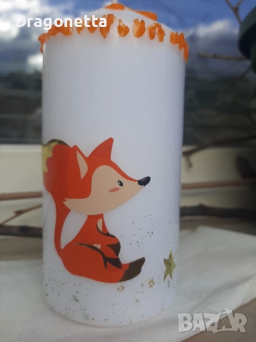 Свещ Лисици, снимка 2 - Декорация за дома - 52178459