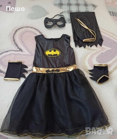 Костюм на батман за момиче 4- 5 години