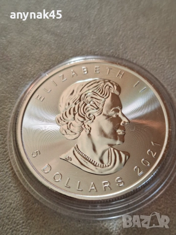 Сребро 1 oz. Канада, снимка 2 - Нумизматика и бонистика - 53474954