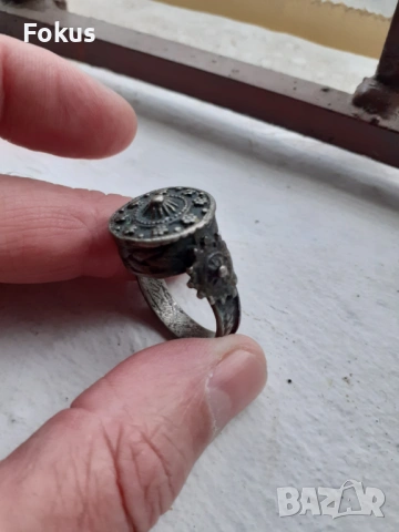 Стар автентичен възрожденски сребърен пръстен