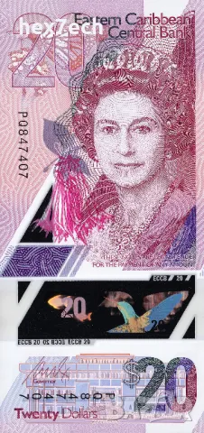 ❤️ ⭐ Източни Кариби 2019 20 долара полимер UNC нова ⭐ ❤️, снимка 2 - Нумизматика и бонистика - 48529124