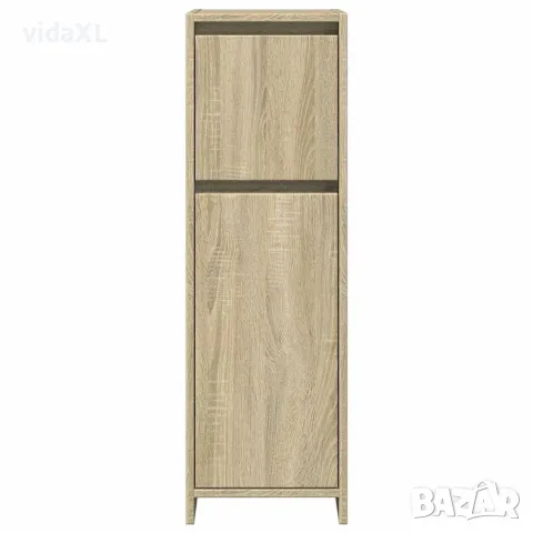 vidaXL Шкаф за баня, дъб сонома, 30x30x95 см, инженерно дърво, снимка 4 - Шкафове - 56148236