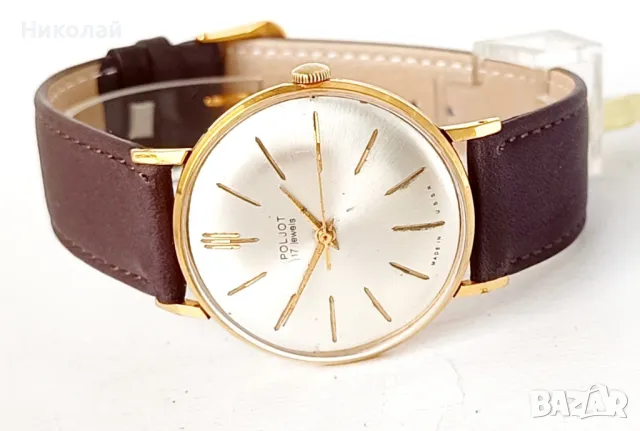 Poljot 17 jewels cal. 2409 - мъжки механичен часовник с ръчно навиване , снимка 4 - Мъжки - 48904541