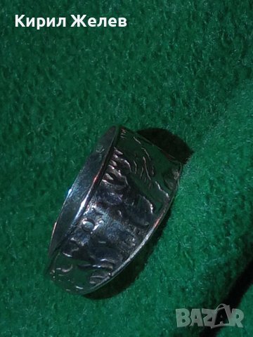 СТАР СРЕБЪРЕН ПРЪСТЕН с ВСИЧКИТЕ ЗОДИИ ФИГУРАЛНО ОРНАМЕНТИРАН ВИСОКА ПРОБА СРЕБРО БИЖУ УНИКАТ 25149, снимка 11 - Антикварни и старинни предмети - 35825697