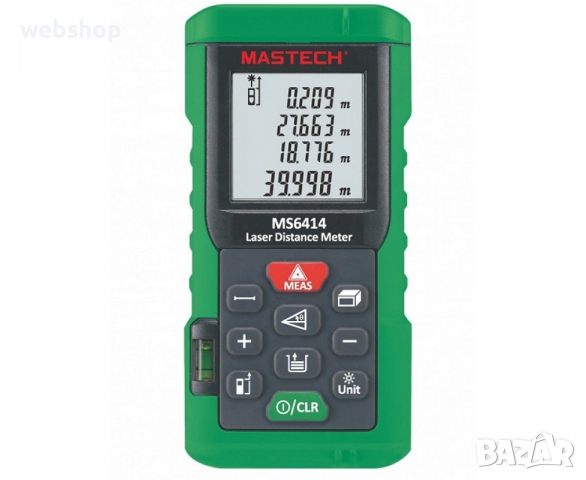 Лазерен дистанциометър MASTECH MS6414 за измерване на разстояние, площ или обем 40m, снимка 1