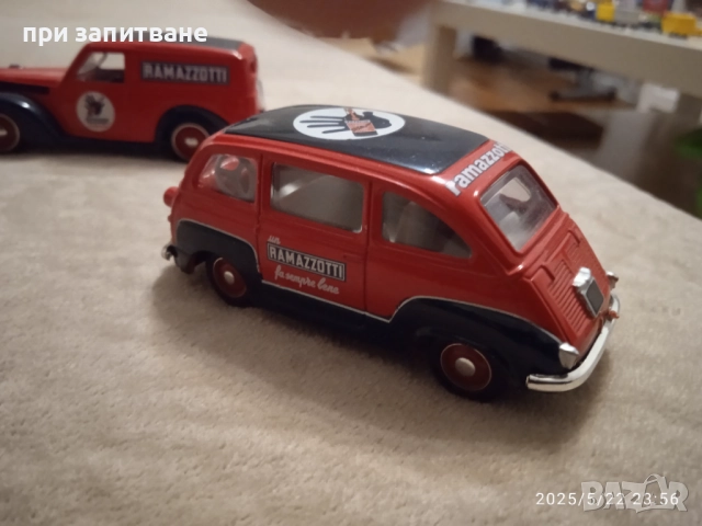 Fiat 1100E Ramazzotti 1950 и Fiat 600 multipla 1960 , Fiat 500, ,Brumm 1/43, снимка 3 - Колекции - 51791524