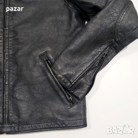 SUPERDRY 111740 Мъжко Кожено Яке с Подплата Кожа Състарен Ефект M-L, снимка 3 - Якета - 52976891