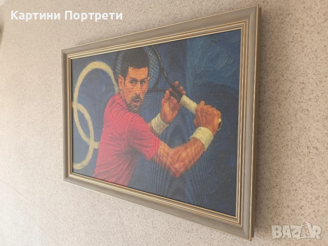 Картина с Новак Джокович, снимка 2 - Декорация за дома - 51238287
