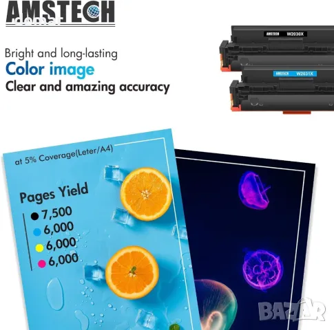 415X 415A Съвместима за HP 415X тонер касети с чип, за Color Laserjet Pro MFP M479 и M454, 4 броя, снимка 3 - Консумативи за принтери - 49282746
