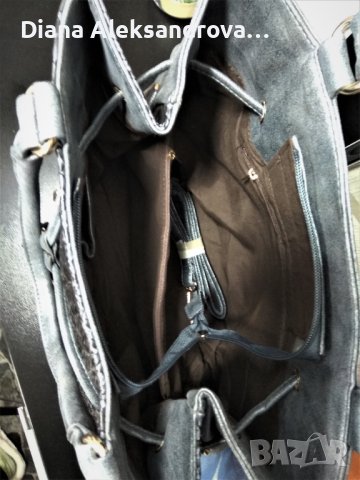 Голям размер дамска чанта, в сиво - 20лв., снимка 8 - Чанти - 42183422