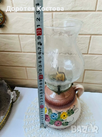 Красива керамична лампа от Англия, снимка 10 - Антикварни и старинни предмети - 53821273