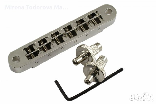 Plnnacle Machlned Steel Nashvlle TOM китарен бридж за GIBSON