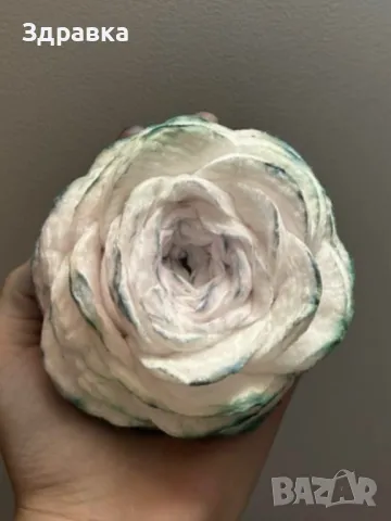 Рози от памук  ръчна изработка , снимка 3 - Декорация за дома - 48683427