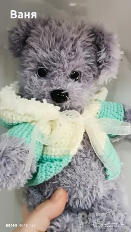 Ръчно плетено кученце, снимка 3 - Кукли - 49450572