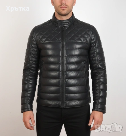 Hugo Boss John In - Оригинално мъжко кожено яке размер 50, 52