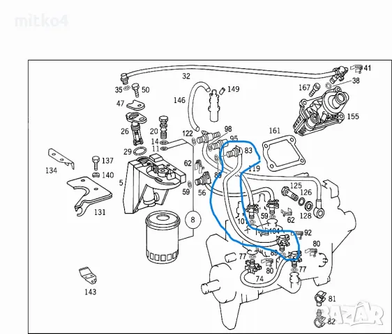 нов маркуч за гориво за мерцедес mfl1147, снимка 2 - Части - 47573801