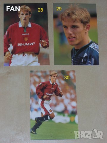 Оригинални картички на Райън Гигс, Петер Шмайхел, Рой Кийн, Пол Скоулс от Манчестър Юнайтед 1996/97, снимка 4 - Фен артикули - 24945018