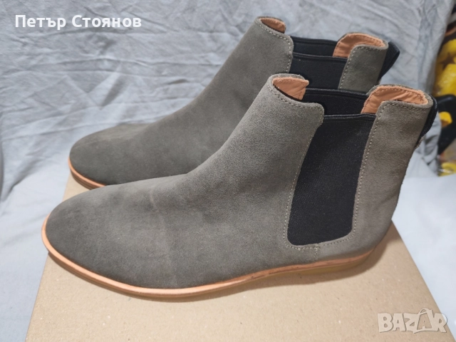 Удобни и стилни мъжки боти от естествен велур Strеllson №44, снимка 3 - Мъжки боти - 52440646