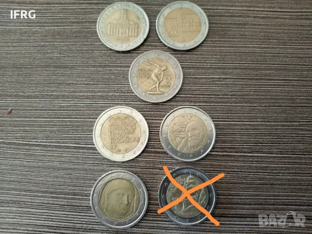Различни юбилейни монети от 2 евро
