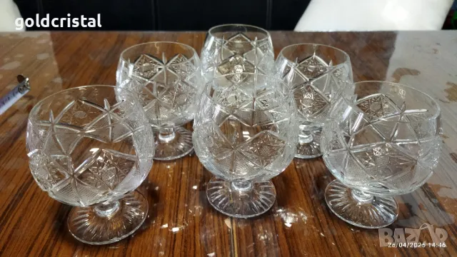 кристални чаши за коняк , снимка 2 - Антикварни и старинни предмети - 27834405