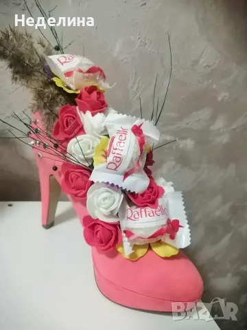 Обувки с цветя и бонбони , снимка 2 - Подаръци за жени - 56183410