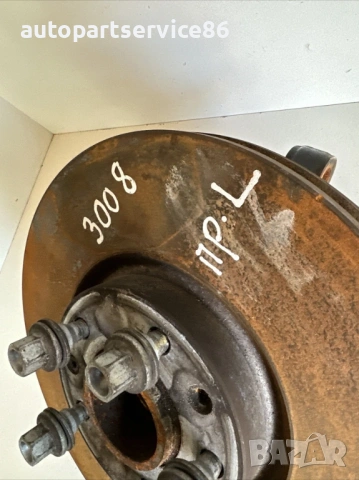 Фланец и лагер предно ляво колело 65000 км за Peugeot 3008 1.2T (2022), снимка 2 - Части - 53604325