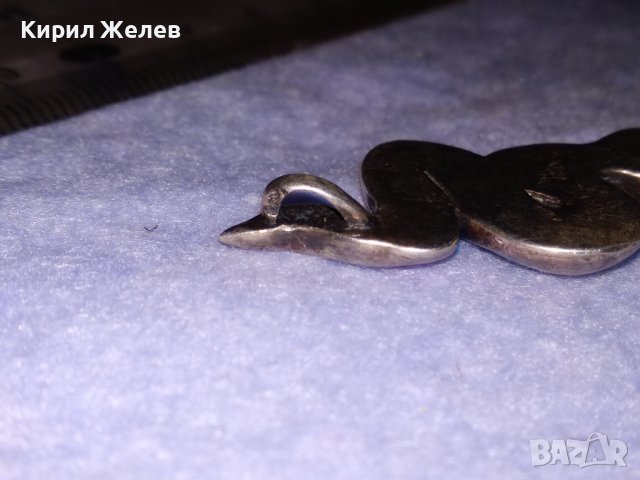 ЗМИЕВИДЕН СРЕБЪРЕН АРТ ПЕНДАНТ МЕДАЛЬОН СРЕБРО 925 ИНКРУСТИРАН с РАЗНОЦВЕТЕН КРАЛСКИ СЕДЕФ 38704, снимка 8 - Колиета, медальони, синджири - 41741621