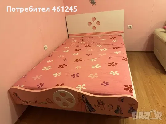 Розова детска стая-легло + 2 секции
