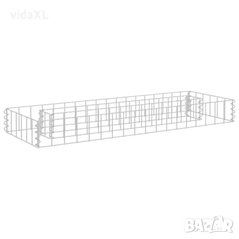 vidaXL Габион повдигната леха, поцинкована стомана, 90x30x10 cм（SKU:145628）, снимка 1 - Други - 49375578