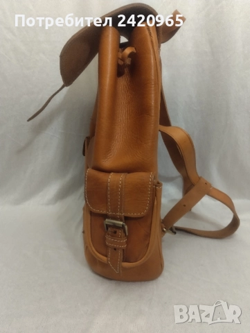 Раница Мароко естествено кожа, снимка 3 - Раници - 51468526