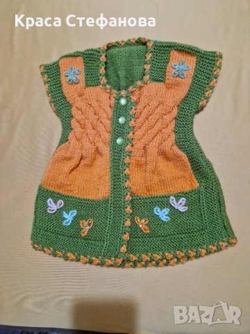 Ръчно плетени детски елек , снимка 6 - Други - 42379621