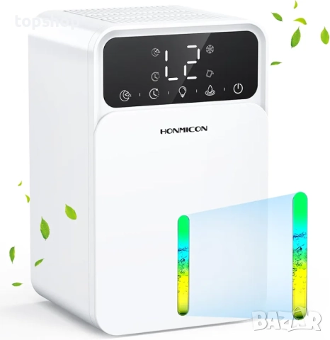 Нов Влагоабсорбатор с 30dB тиха работа/автоматично изключване/12-часов таймер/7 LED светлини...