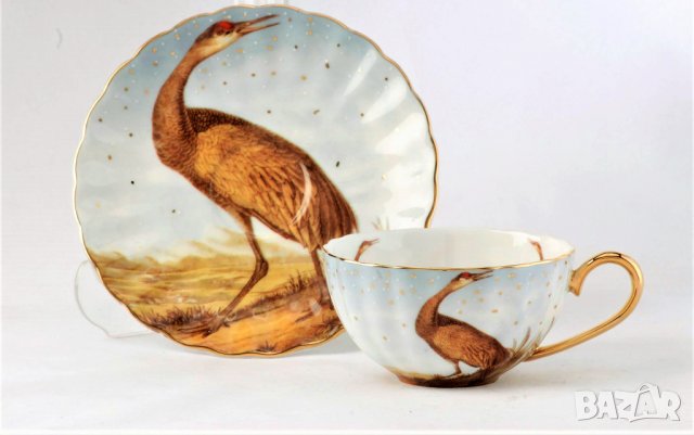 Комплект луксозни чаши за чай и кафе от костен порцелан, снимка 3 - Чаши - 31773998