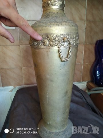стара посребрена метална  ваза арт деко, снимка 4 - Антикварни и старинни предмети - 33830888