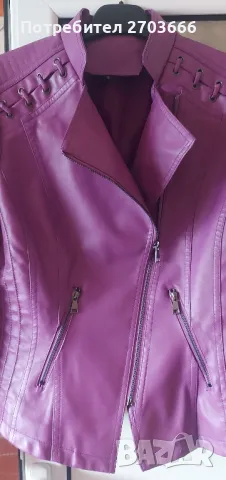 Дамско кожено яке, снимка 4 - Якета - 50148724