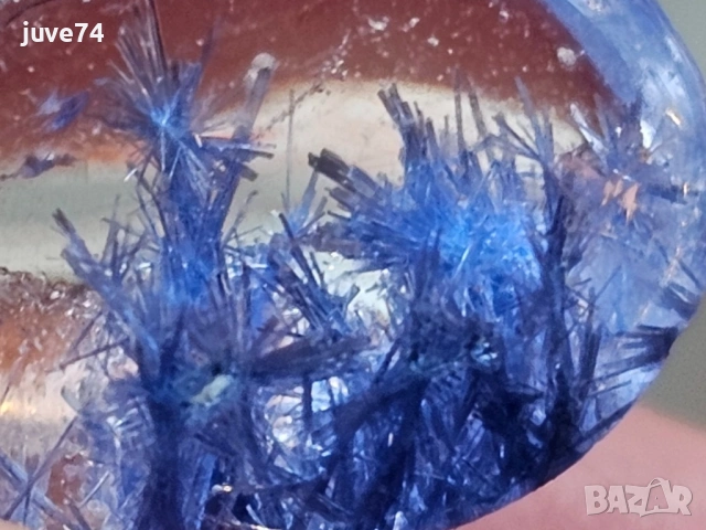 ДЮМОРТИЕРИТ КВАРЦ (БРАЗИЛИЯ) 6.4 кт. 18х9.6 мм. , снимка 5 - Други - 53445261