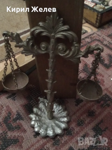 Стара метална везна 54272, снимка 5 - Антикварни и старинни предмети - 53639462