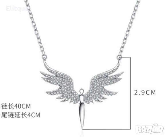 Нежно дамско колие с висулка феникс с камъни  , снимка 11 - Колиета, медальони, синджири - 52889134