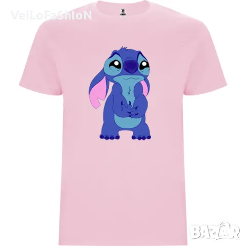 Нова сладка детска тениска със Стич - Sad Stitch в розов цвят, снимка 1