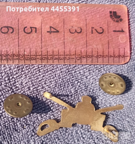 Знак за танкисти.САЩ, снимка 2 - Други ценни предмети - 51771862