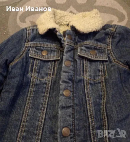 Оригинално детско дънково зимно яке Primark - размер 98, снимка 2 - Детски якета и елеци - 47479975