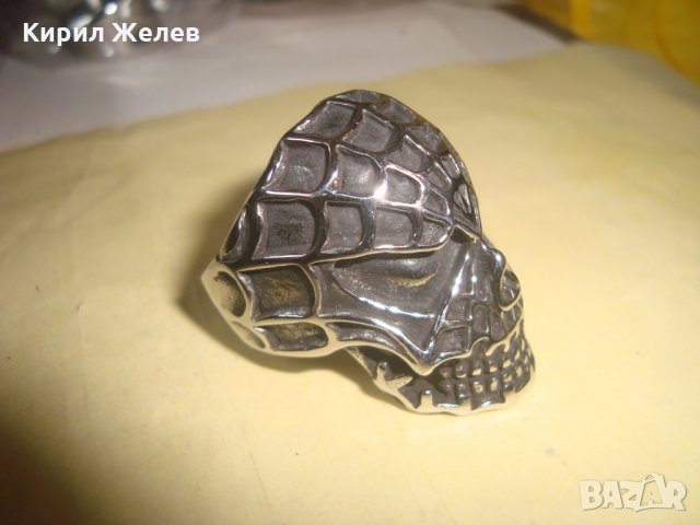 ПРЪСТЕН - СТРАХОВИТА МАСКА НЕО ГОТИКА ХЕВИ МЕТЪЛ СТИЛ НЕРЪЖДАЕМА ОКСИДИРАНА СТОМАНА НОВ 25007, снимка 5 - Пръстени - 34420100