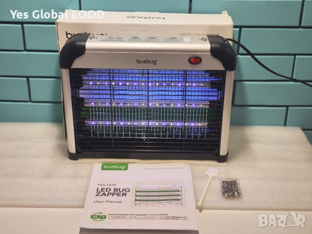 Buzbug LED инсект убиец 3800V с 3 лампи и дълъг живот
